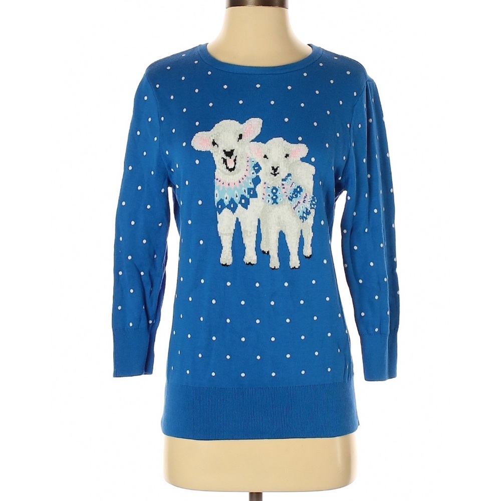Lands' End Dot Lamb Sweater NWOT